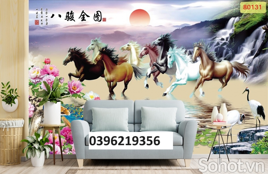 Tranh ngựa mã đáo 3D đẹp