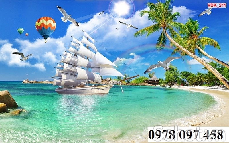 Thuyền buồm - tranh đẹp phòng khách