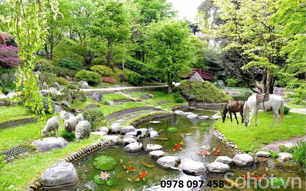 Gạch 3D - Phong cảnh thiên nhiên giao hòa