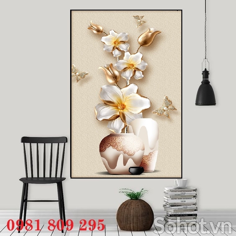 Gạch trang trí 3d bình hoa ốp hiên nhà , sảnh