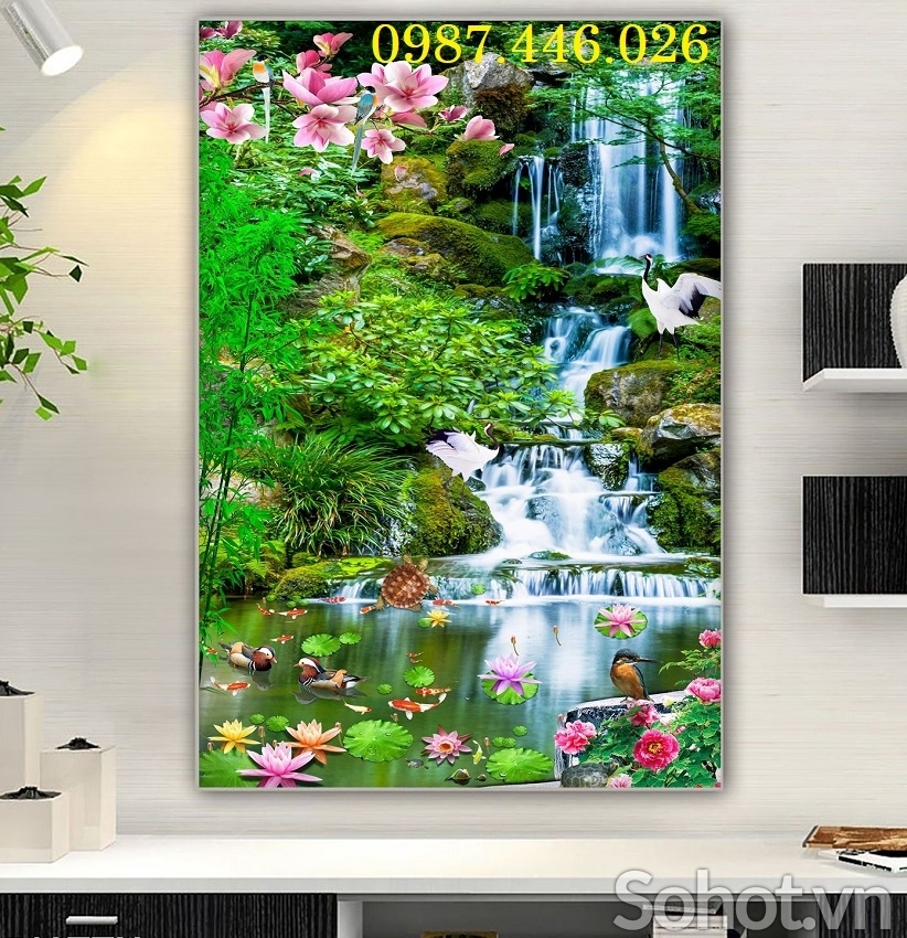 Tranh ốp tường gạch tranh phong cảnh HP734