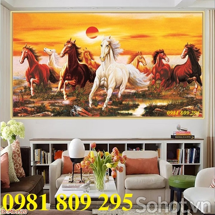 Tranh ngựa - gạch tranh 3d mã đáo thành công FGD6