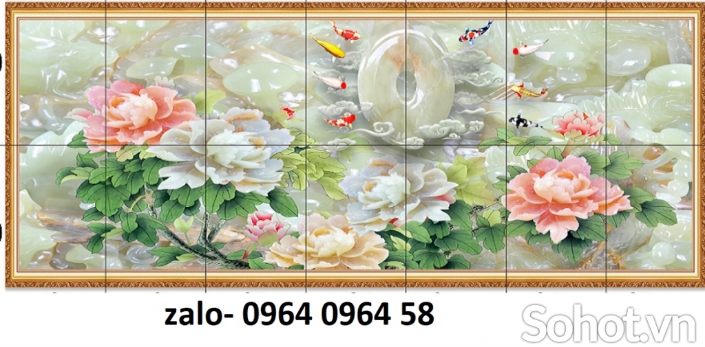 Tranh gạch 3d phong thủy phòng khách - DCVBB9