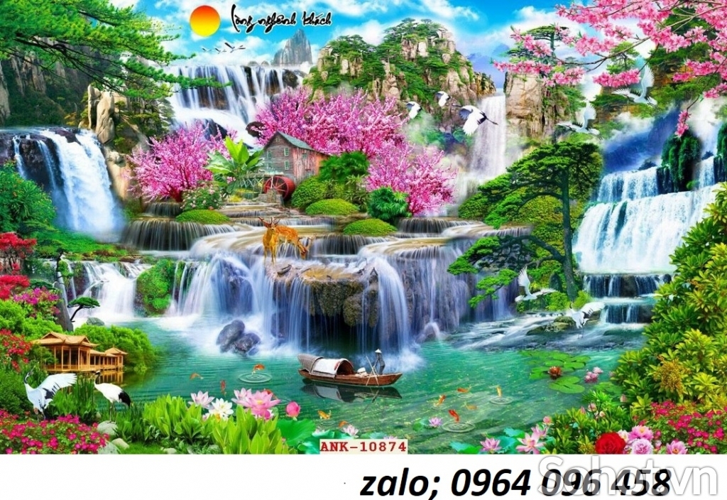 Tranh gạch 3d phong thủy mệnh mộc - HNMM94