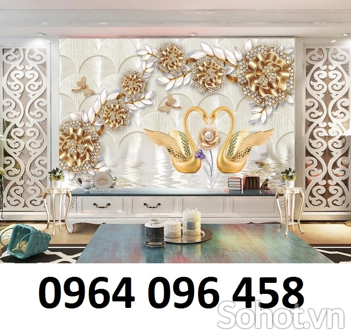 Tranh gạch 3d ốp tường sau ti vi - DSCX4