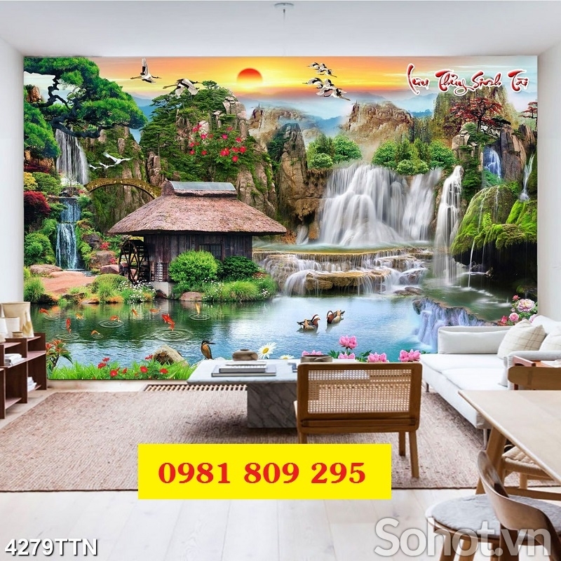 Gạch trang trí sơn thủy 3d HP5656