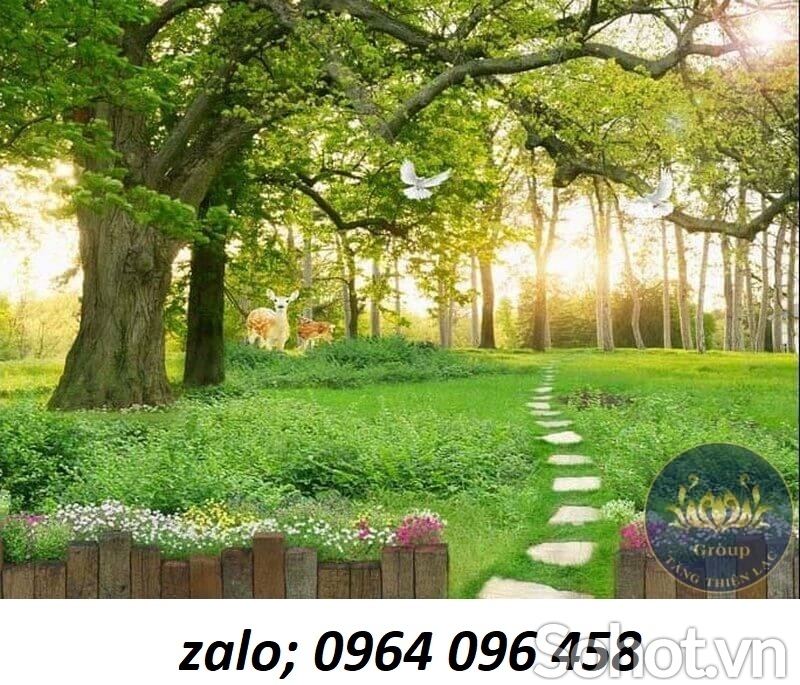 Tranh gạch 3d ốp tường rừng cây - BCX664