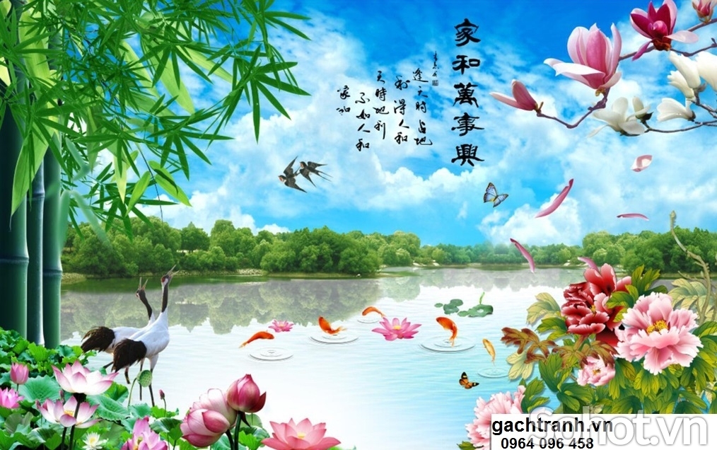 Tranh gạch 3d ốp tường ngoài trời - KDS3