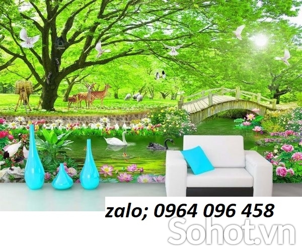 Tranh gạch men 3d phong cảnh đồng quê - 743DM
