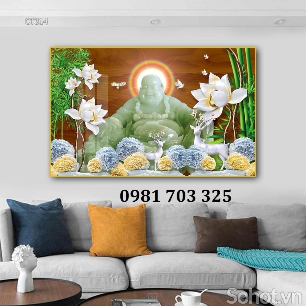 Tranh gạch phật di lặc đẹp