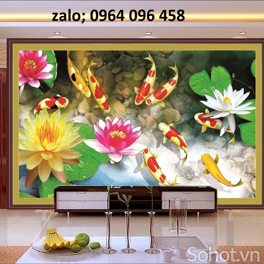 Tranh gạch cá chép 3d - 943CP
