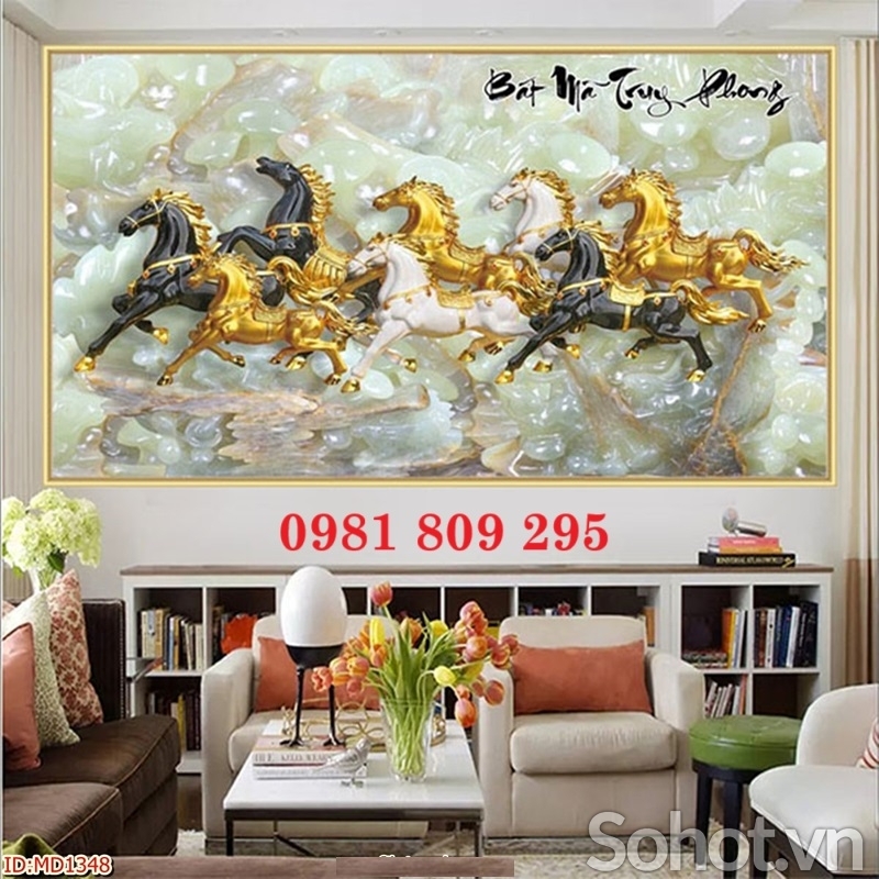 Gạch 3d , tranh gạch ngựa cao cấp HN992