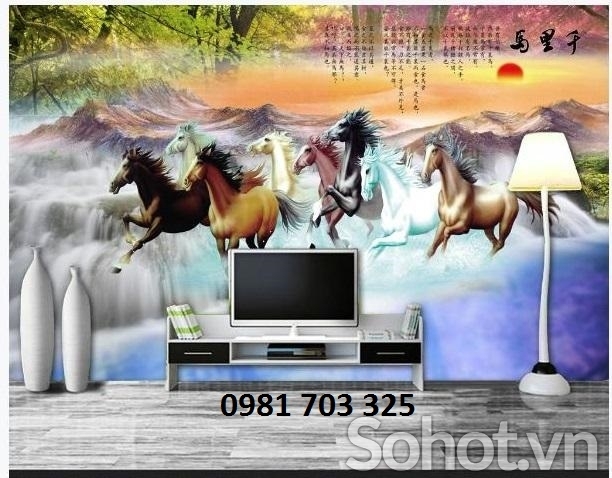 Tranh phong thủy- gạch tranh bát mã