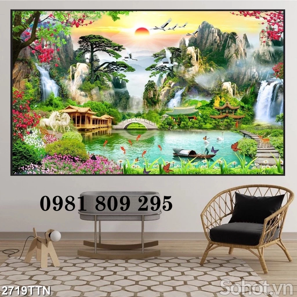 Tranh gạch men , gạch tranh phong cảnh đẹp