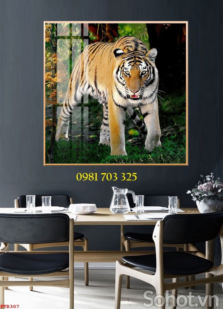 Tranh gạch đẹp hổ trang trí tường nhà