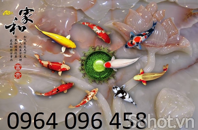Tranh phong thủy 3d - tranh gạch 3d phong thủy - JNNN7