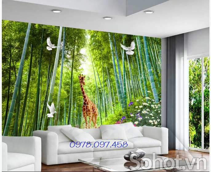 Tranh gạch 3D phòng khách