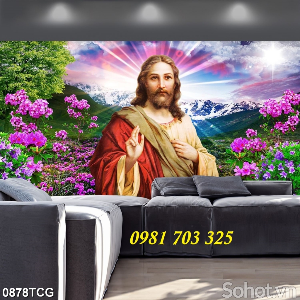 tranh công giáo- gạch tranh ốp tường 3D