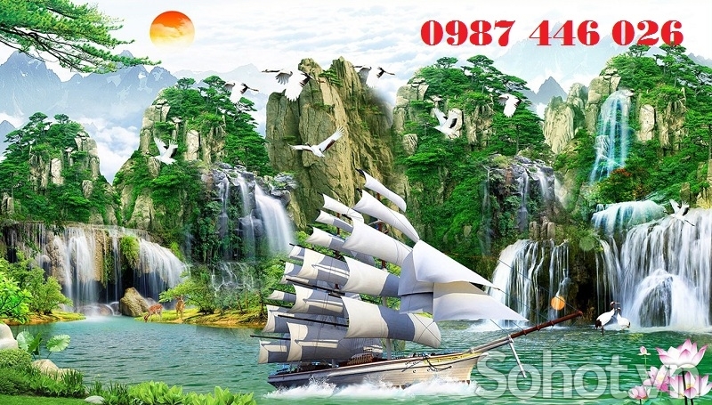 Gạch tranh thuận buồm xuôi gió