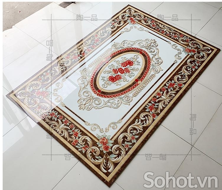 Gạch thảm sàn trang trí phòng khách