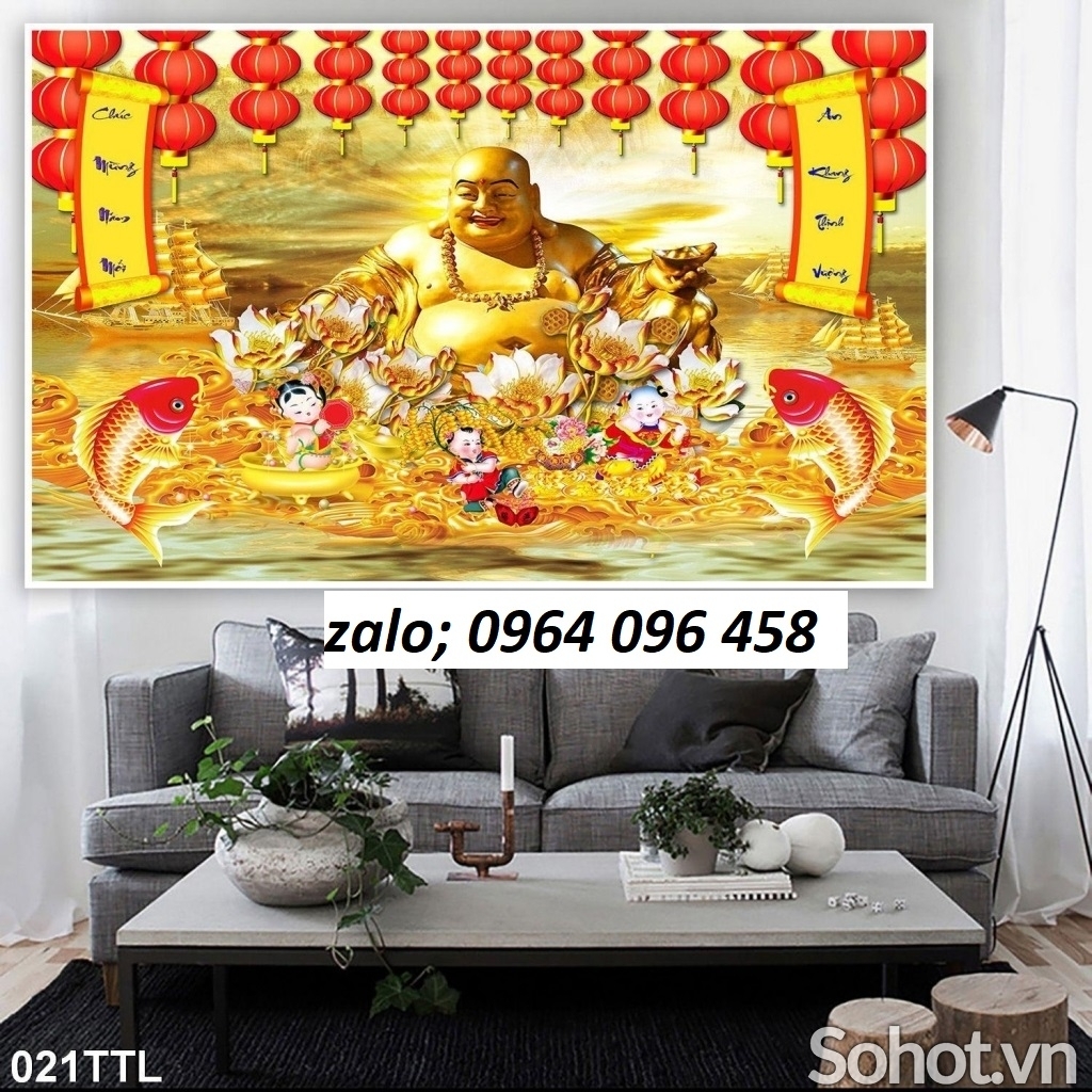 Tranh gạch 3d phật di lặc - GFD21