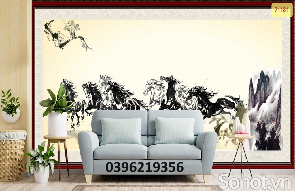 Tranh ngựa mã đáo 3D đẹp