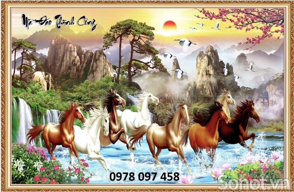 Tranh 3D - mã đáo truy phong