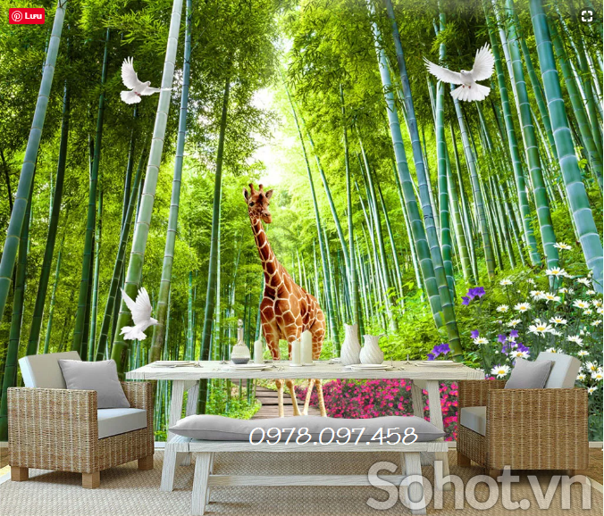 Gạch tranh 3D ốp phòng ngủ