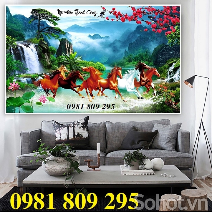 Tranh gạch - gạch tranh bát mã , nã đáo thành công HL0O87