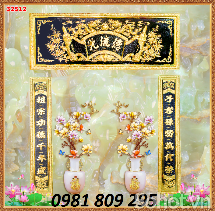 gạch tranh 3d phòng thờ