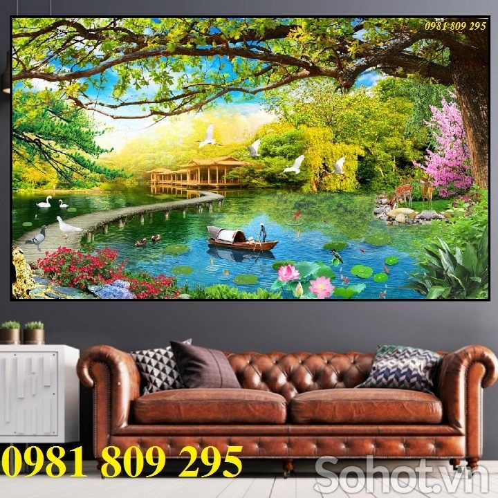 Tranh gạch men - gạch tranh 3d phong cảnh