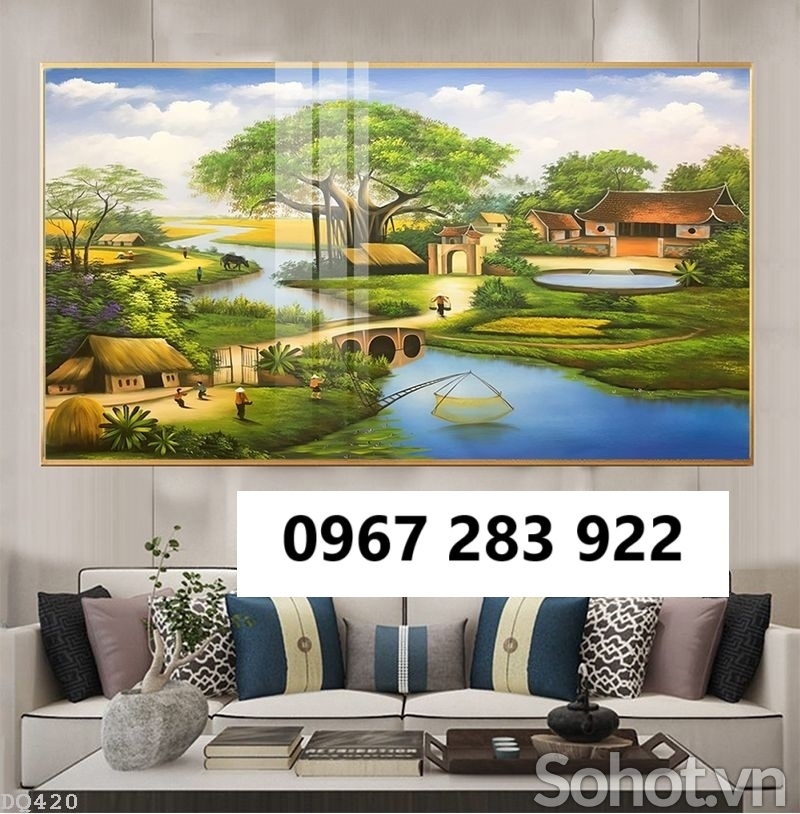 Tranh gạch đồng quê trang trí