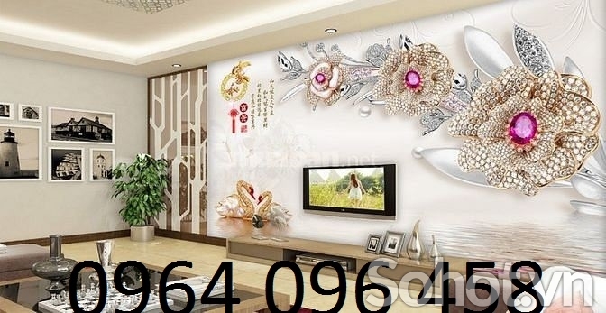 Tranh 3d - tranh gạch 3d trang trí phòng khách - KMMM88