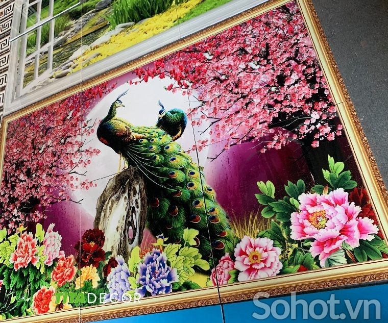 Tranh gạch 3d - gạch tranh 3d trang trí phòng khách - KDSX32