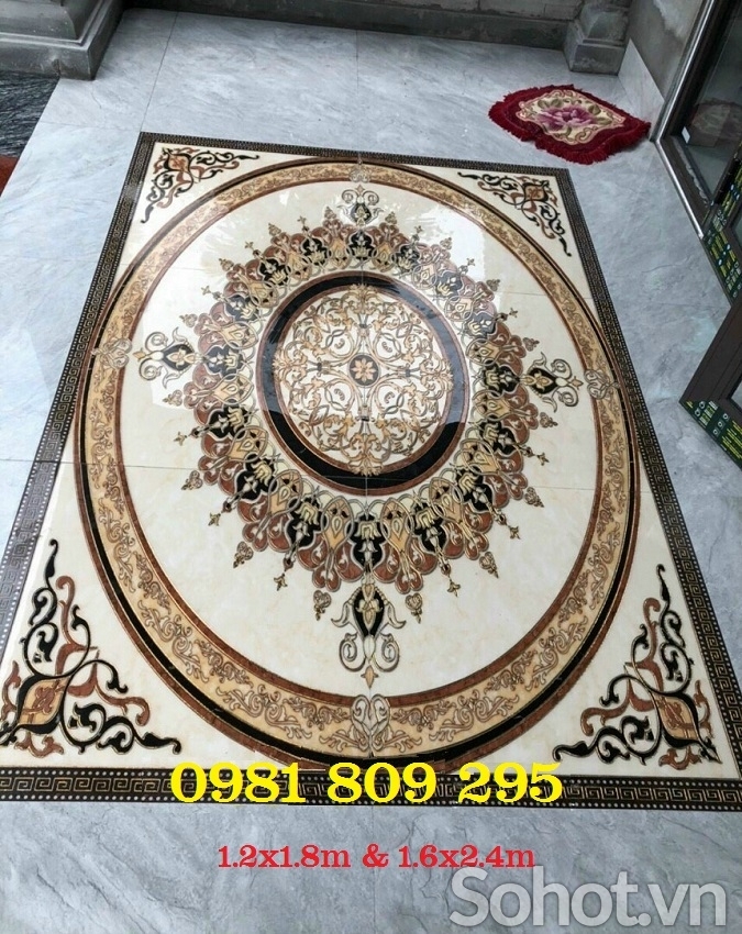 Gạch thảm trang trí, gạch lát nền phòng khách HP3635