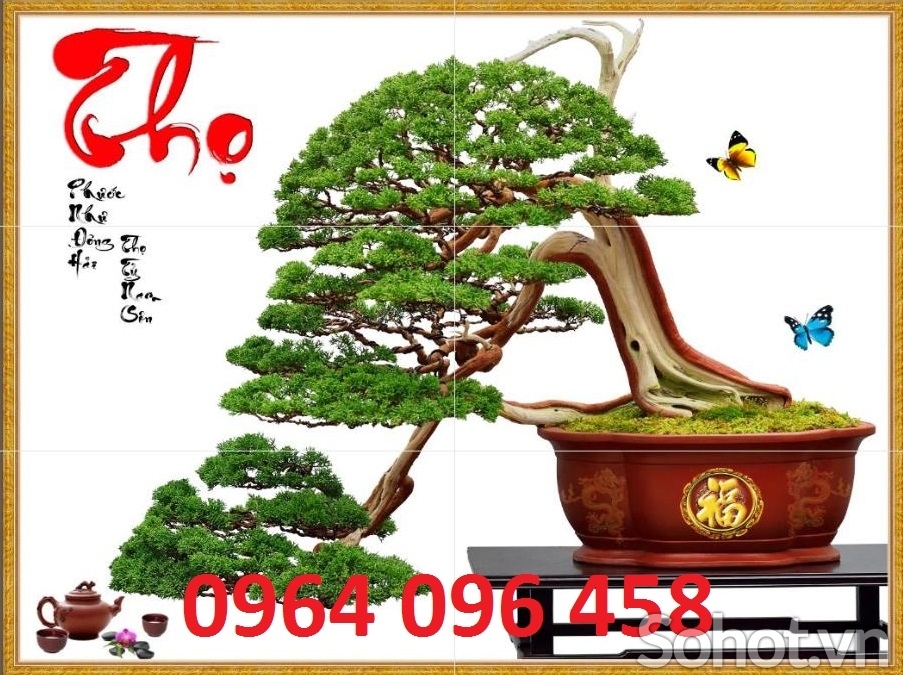 Tranh gạch 3d ốp tường tranh cây cảnh - SXX33