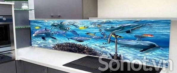 kính 3d ốp bếp - MD21