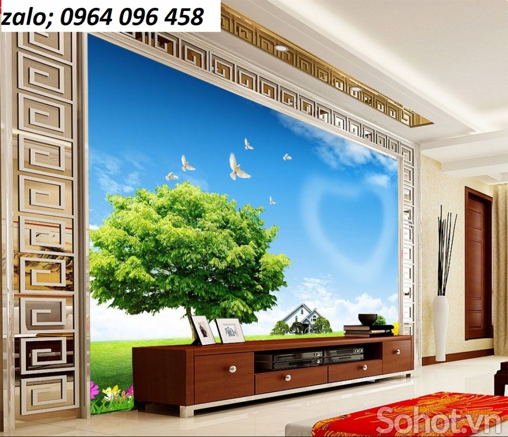 Tranh cảnh đồng quê - tranh gạch 3d đồng quê - KGF44
