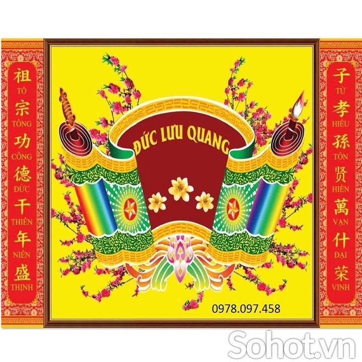 Gạch tranh phòng thờ