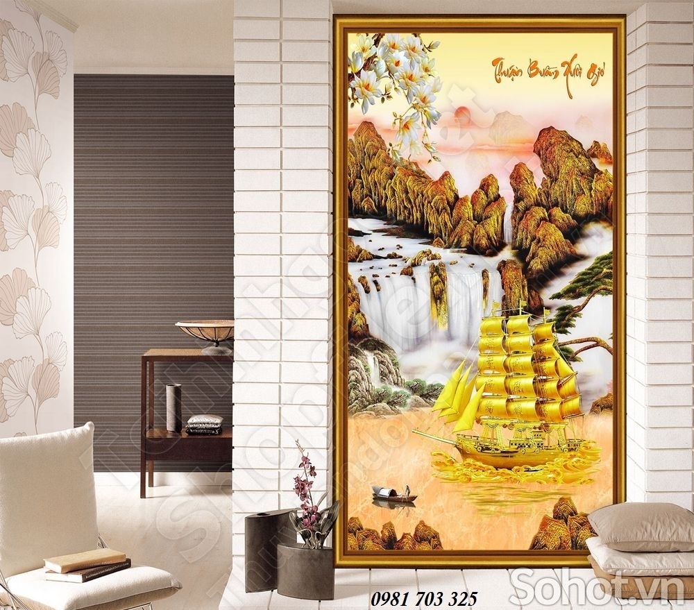 tranh khổ đứng, tranh 3D ốp tường