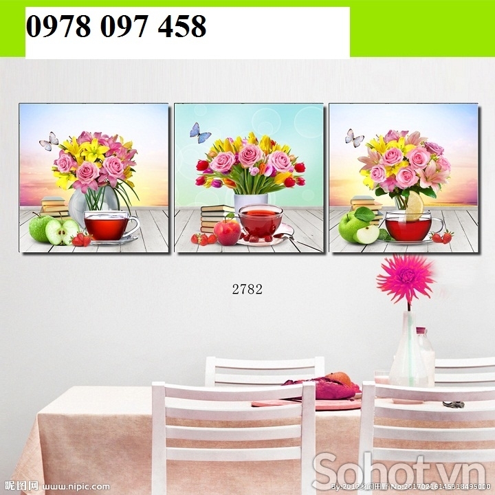 Tranh dán tường phòng ăn