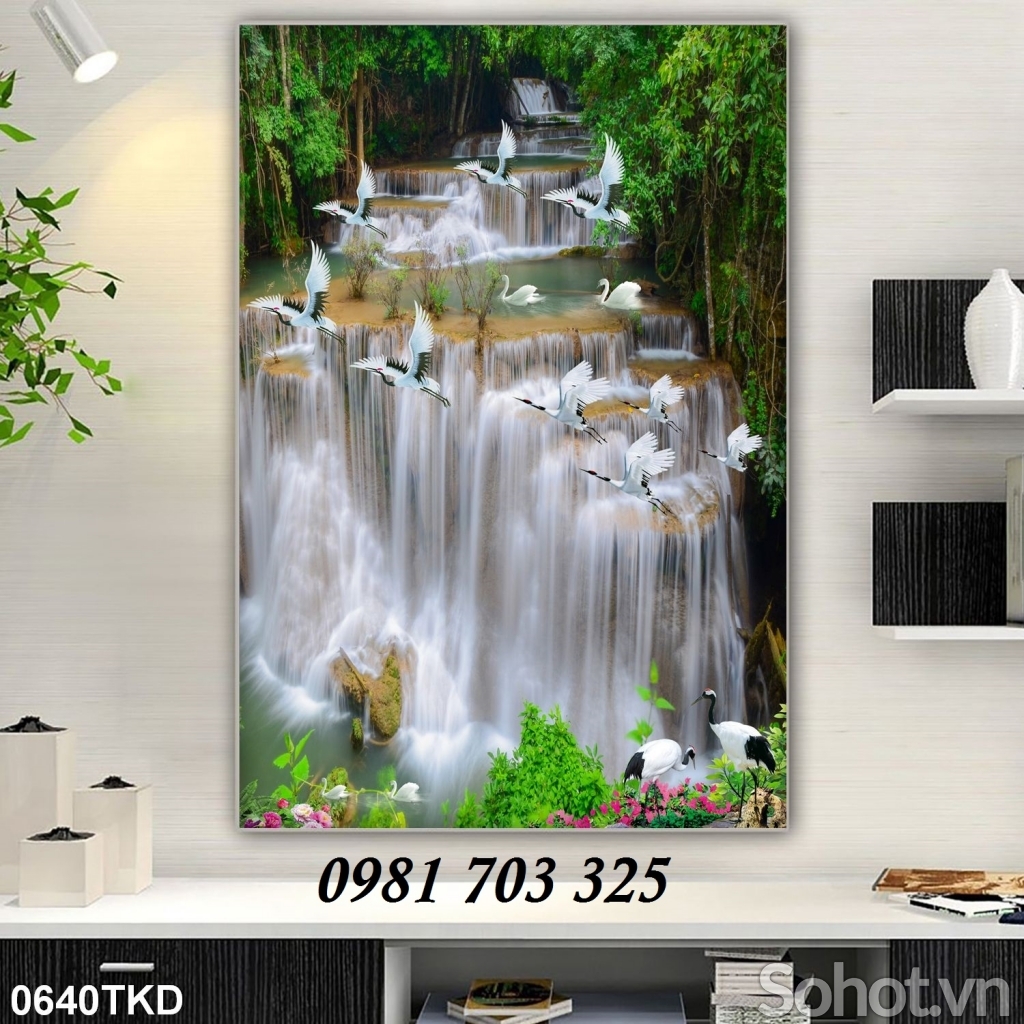 tranh khổ đứng, tranh 3D ốp tường