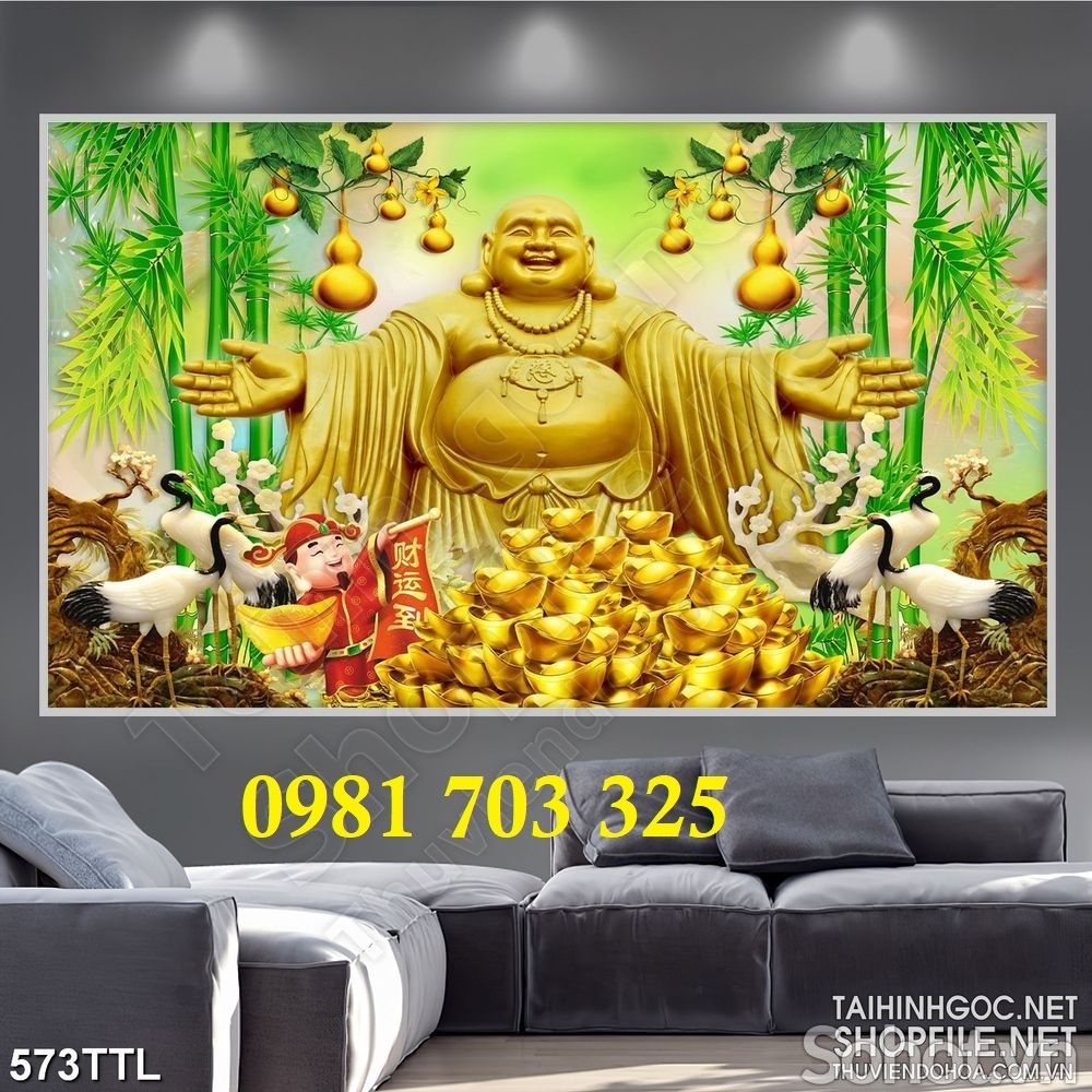 Tranh gạch kim tiền 3D trang trí