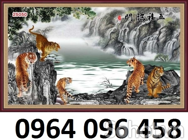Tranh gạch 3d phong thủy ngủ hổ  - SXV84