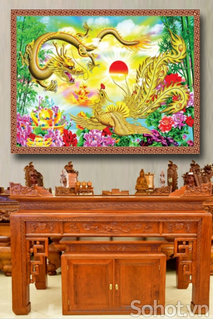 Tranh gạch 3d câu đối phòng thờ 543AS