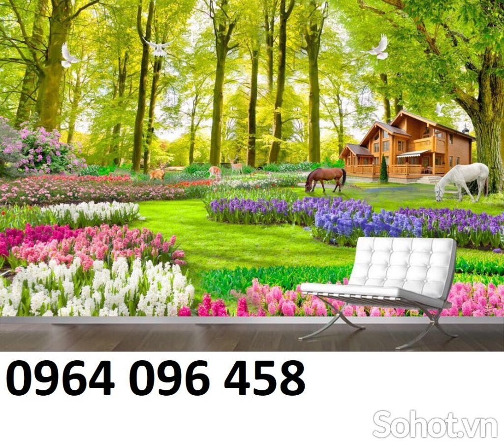gạch 3d tranh phong cảnh thiên nhiên - 43SN
