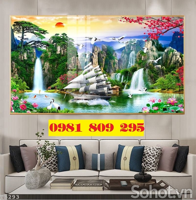 Mẫu gạch tranh thuyền buồm