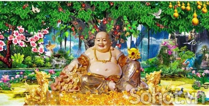 Tranh phật - tranh gạch 3d hình phật - DSNN87
