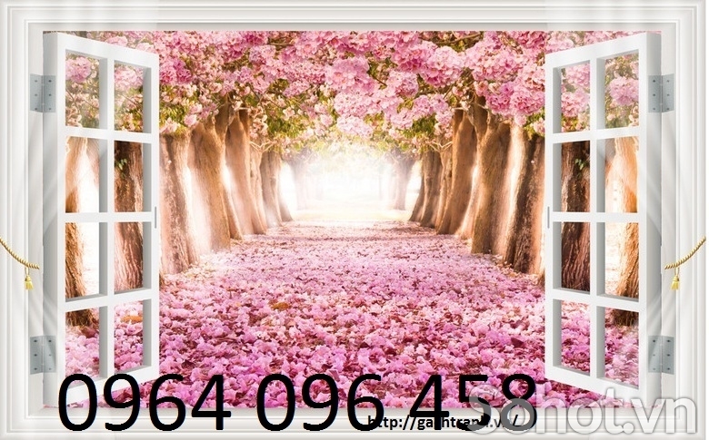 Tranh gạch 3d trang trí cửa sổ - 69C9CC