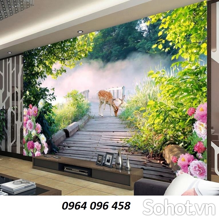 Tranh gạch 3d phong cảnh đồng quê - BB86